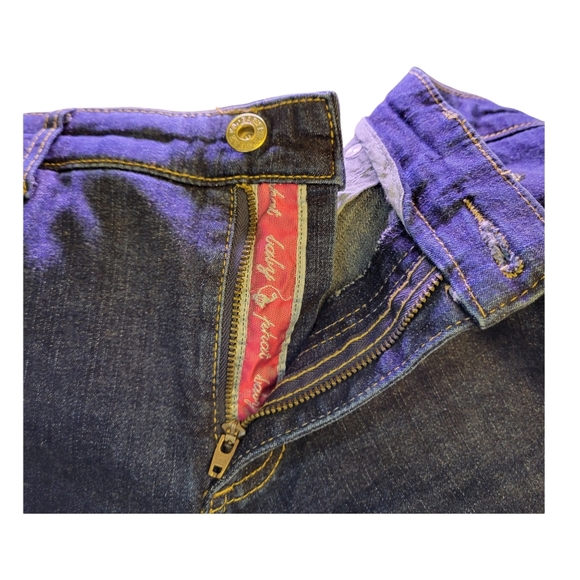 Baby Phat Adjustable Wide Cuffed Dark Denim Jeans Junior Size 11 - Picture 9 of 9